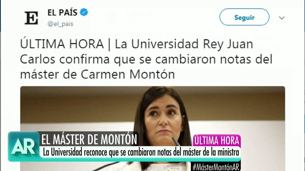 La Universidad Rey Juan Carlos reconoce que se cambiaron notas del máster de la ministra de Sanidad