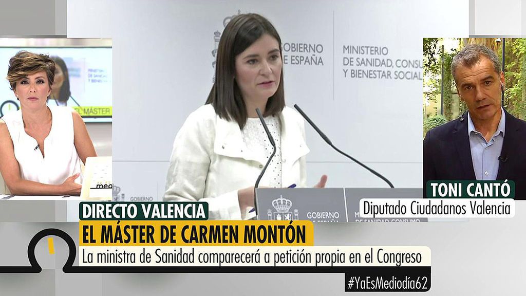 Cantó, de Carmen Montón: "Me preocupa que la reina de los enchufes haya sido de nuevo enchufada como Casado o Cifuentes"