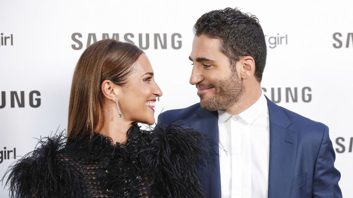 Paula Echevarría y Miguel Ángel Silvestre en el evento de presentación del Galaxy Watch de Samsung, el 11 de septiembre de 2018.