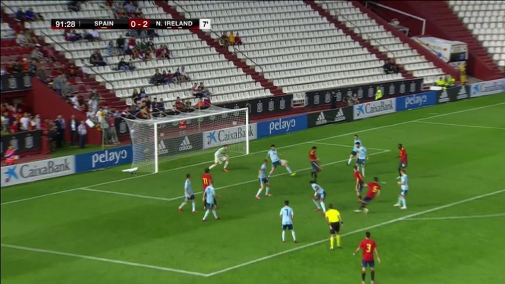 La Sub-21  cae ante Irlanda del Norte (1-2) y deja escapar el pleno de victorias