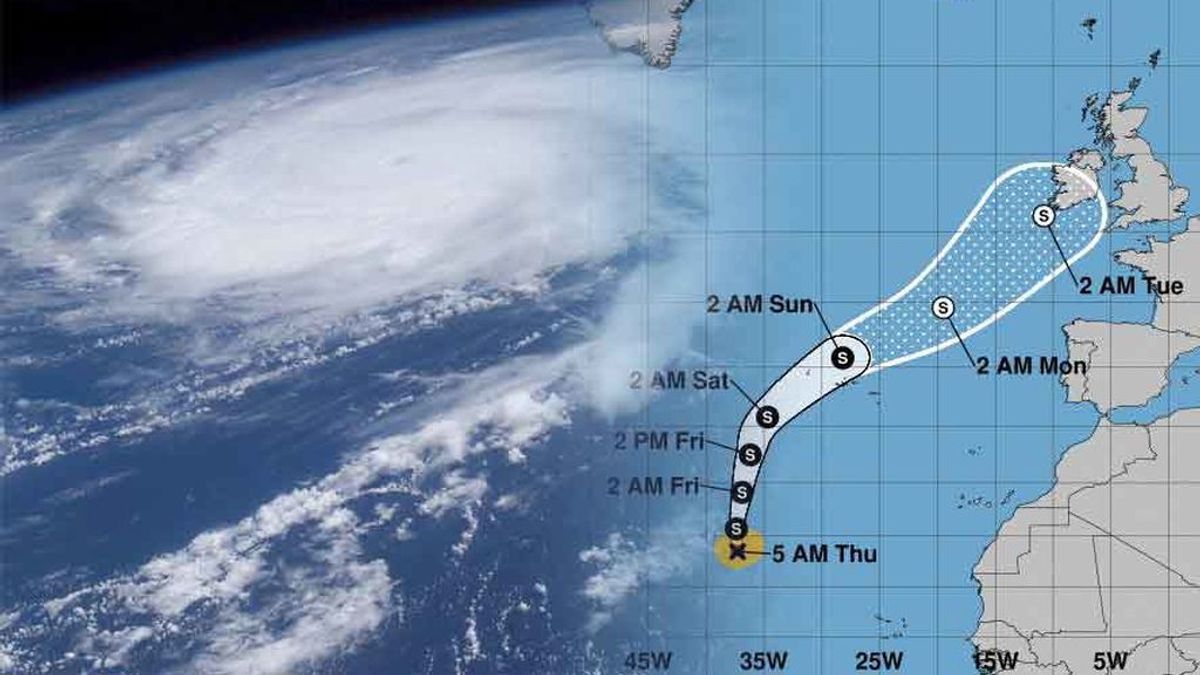 El anticiclón de las Azores se retira y se lo pone más fácil al huracán Helene para llegar a Europa
