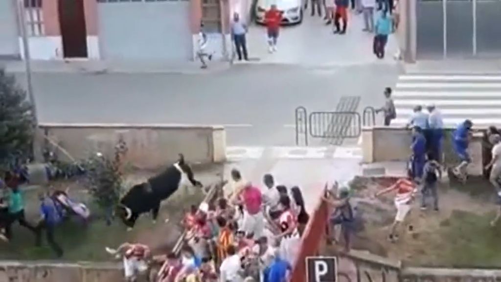 Dos heridos por un toro que se sale de su recorrido en Alcorisa, Teruel