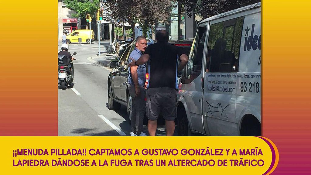 Gustavo González y María Lapiedra han intentado darse a la fuga tras un altercado de tráfico, según un testigo