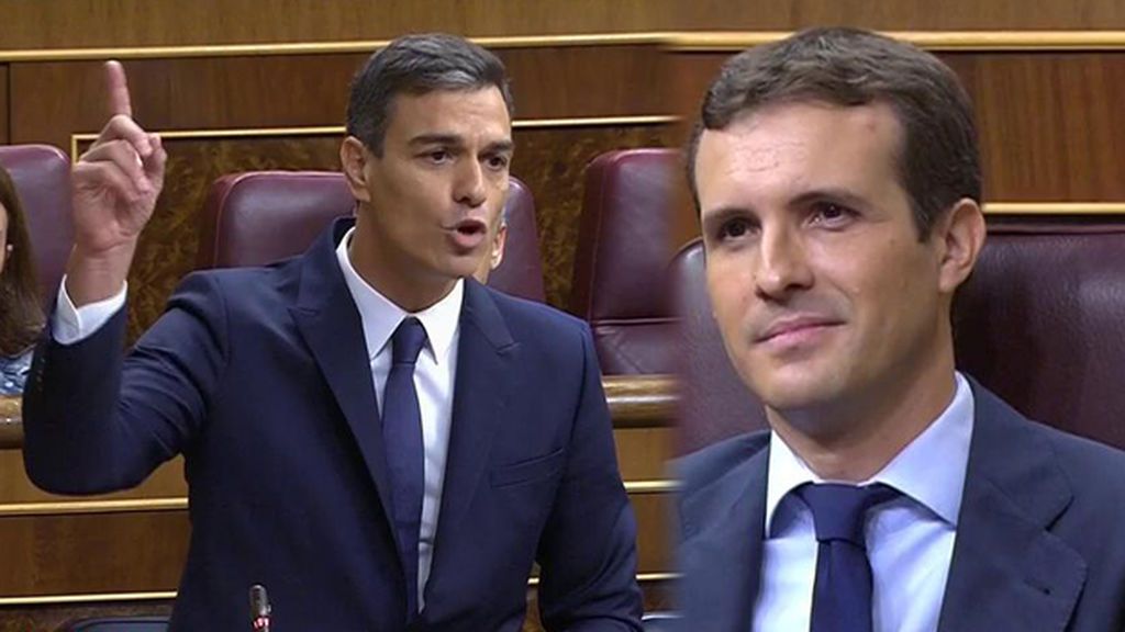 Enfrentamiento entre Casado y Sánchez por el 'desbloqueo' de los presupuestos: "Moncloa le queda grande"