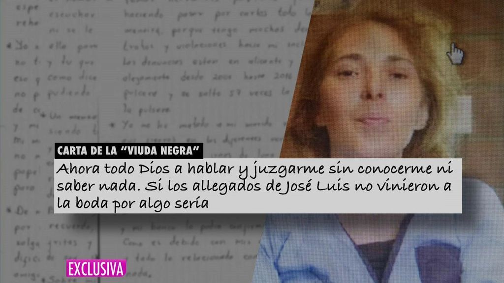 La carta de la 'viuda negra' de Alicante: las palabras de Conchi a todos los que han hablado de ella en televisión