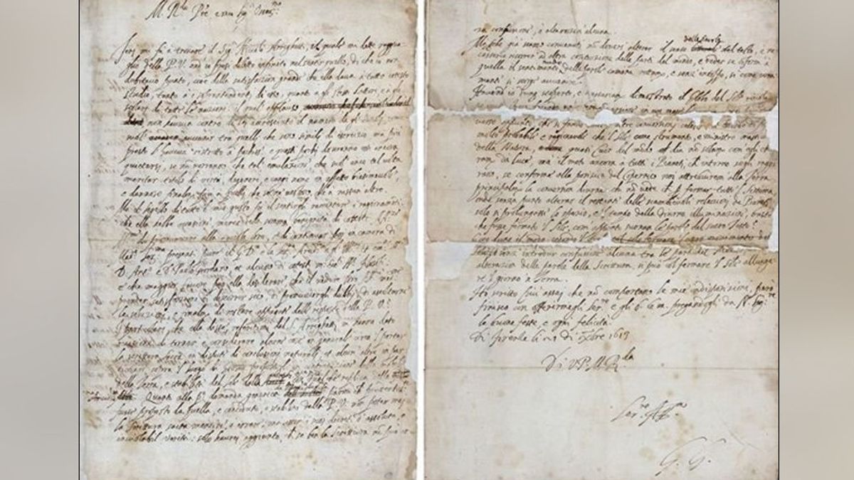 Encuentran una carta de Galileo en la que suavizó sus ideas para engañar a la Inquisición