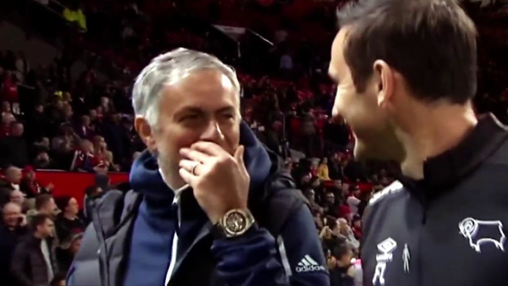 Las bromas de Mourinho y Lampard antes de que el United fuera eliminado en la Carabao Cup