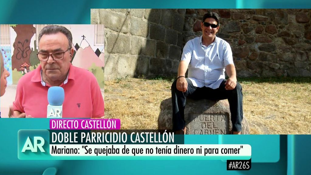 Amigo del parricida de Castellón: “Se quejaba de que no tenía dinero ni para comer”