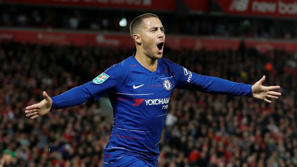 La obra de arte de Eden Hazard ante el Liverpool