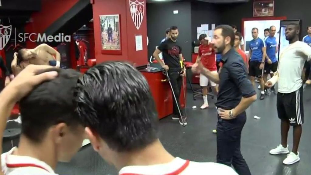 Las emotivas palabras de Machín a sus jugadores tras la victoria ante el Real Madrid