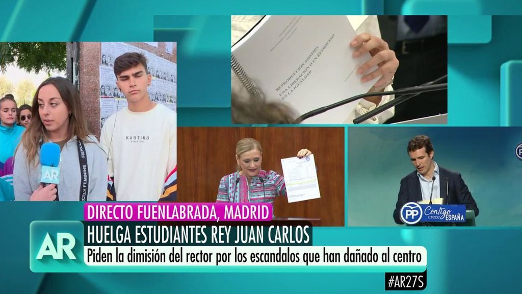 Los estudiantes de la Rey Juan Carlos piden la dimisión del rector por los escándalos que han dañado al centro