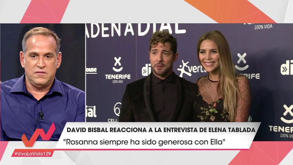 David Bisbal responde a la entrevista de Elena Tablada para defender a Rosanna: "Yo no mercadeo con mi hija"