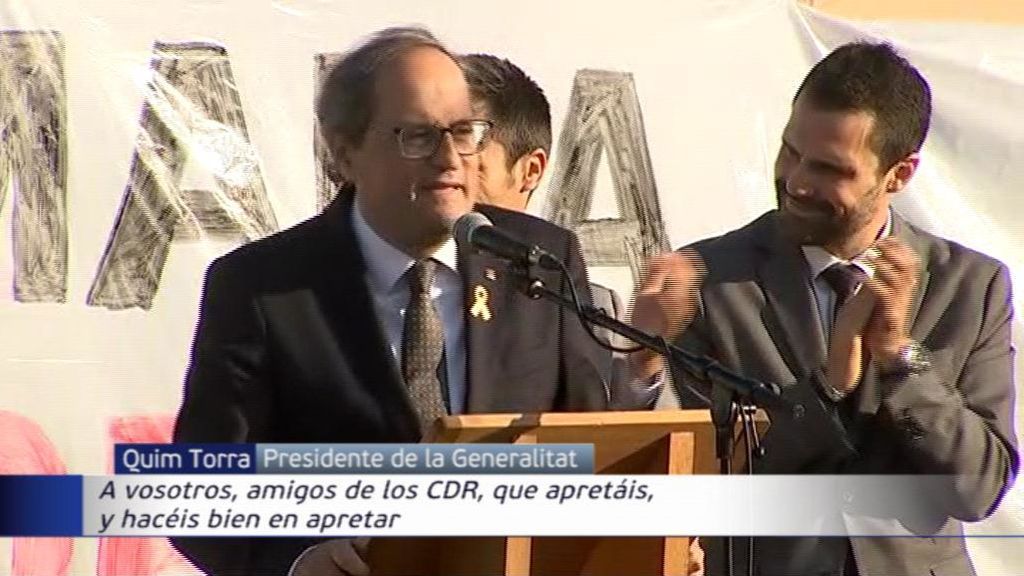 El presidente de la Generalitat pide a los CDR que presionen