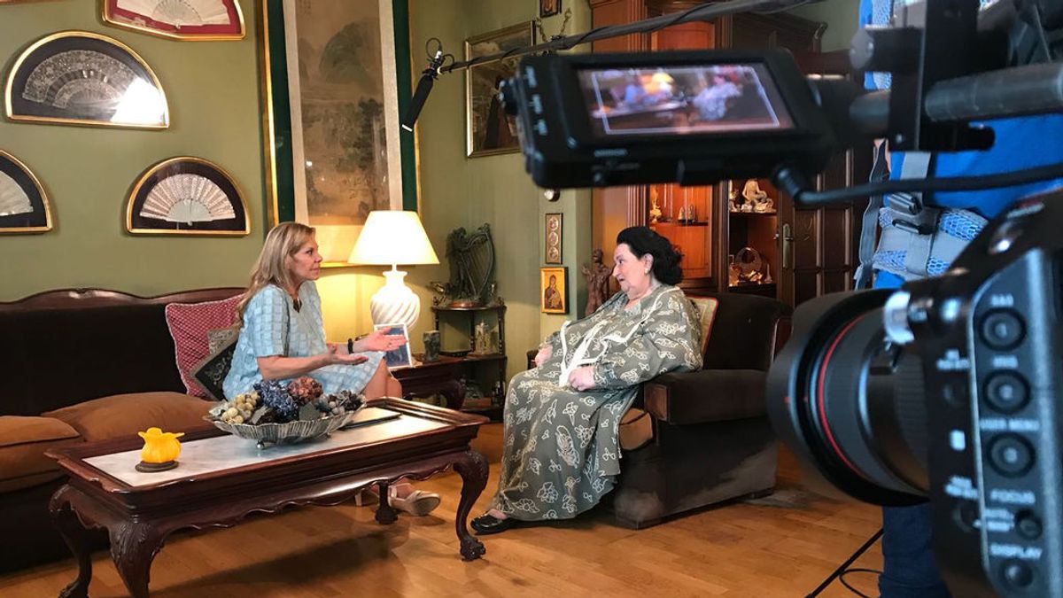 Montserrat Caballé, entrevistada por Mari Cruz Soriano en 'Gigantes'.