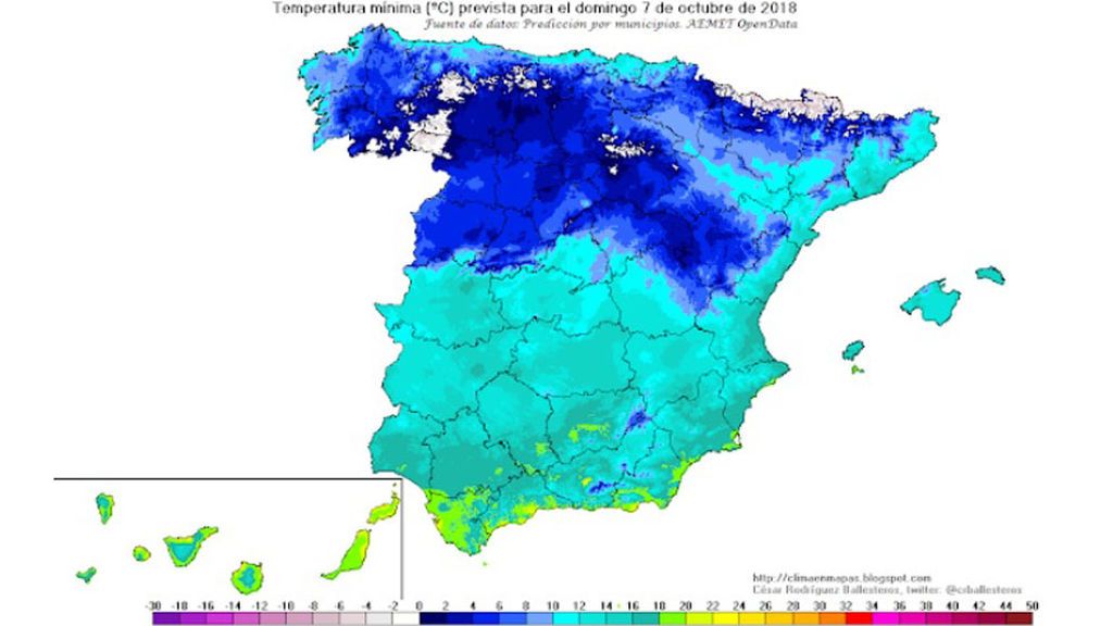 AEMET: domingo mínima