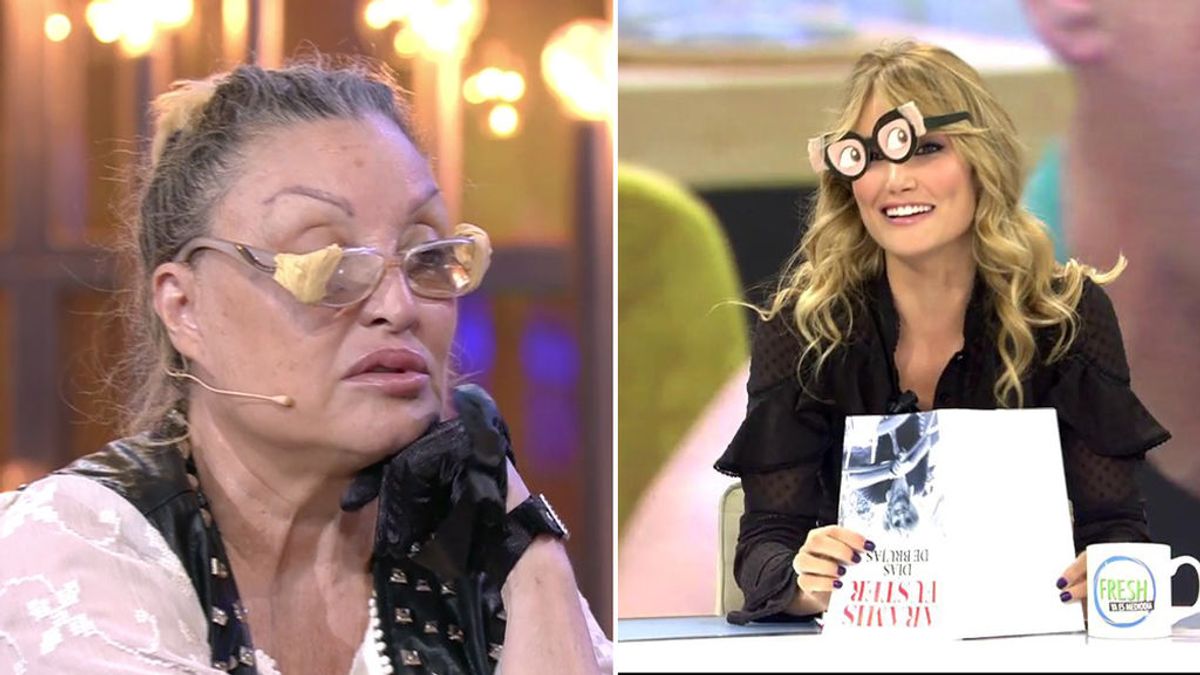 Alba Carrillo imita a Aramis Fuster con sus gafas