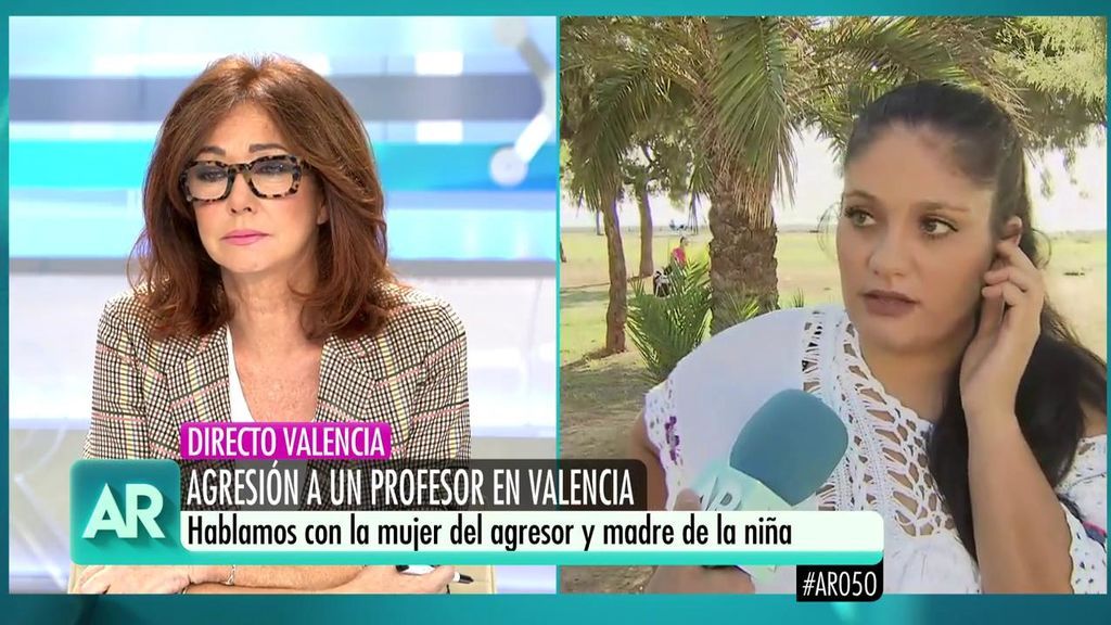 La mujer del hombre que agredió a un profesor en Valencia: "Estamos muy arrepentidos"