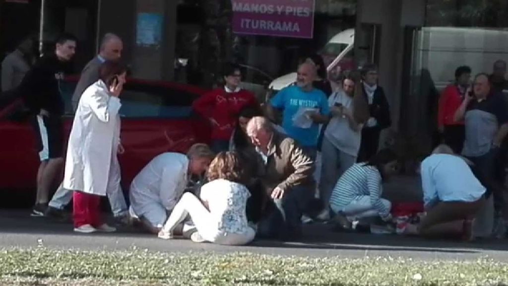 Una embarazada y su madre, heridas atropelladas en un paso de peatones de Pamplona