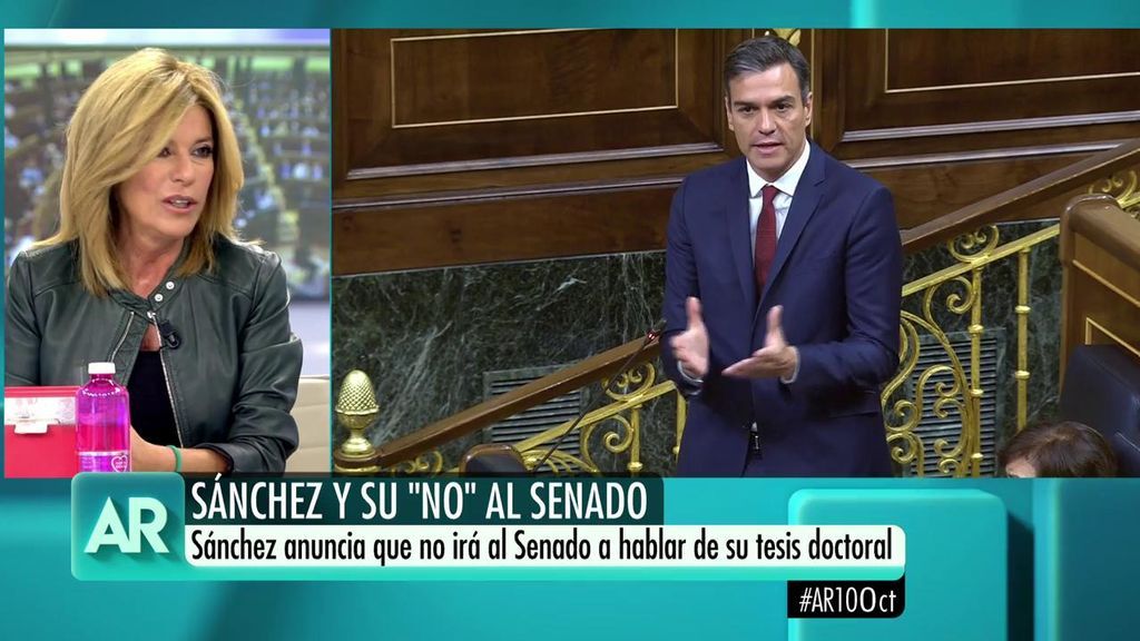 Esther Palomera: "Pedro Sánchez está obligado a comparecer ante el Senado para defender su tesis doctoral"
