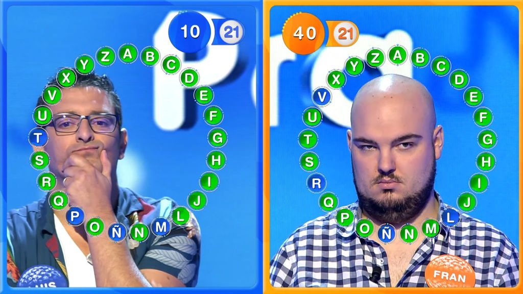 ¡Momentazo en el rosco! Luis empata con Fran y quedan pocos segundos