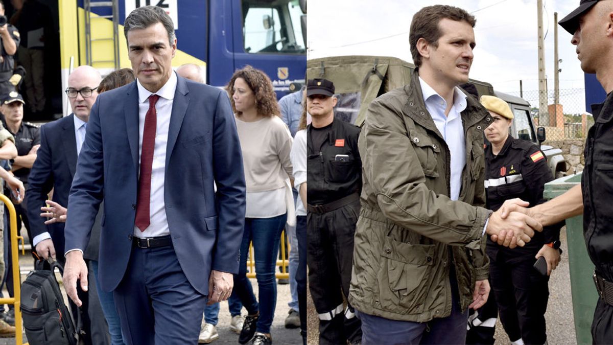Sánchez y Casado acuden a Mallorca para solidarizarse con las víctimas de las inundaciones