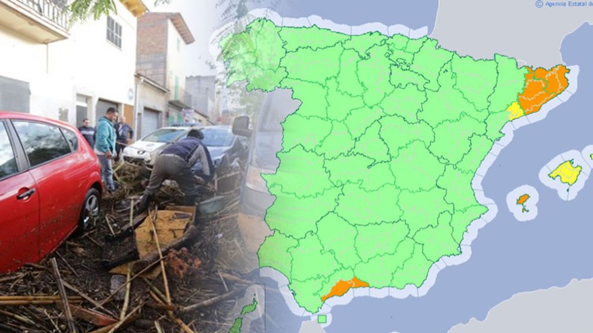 Precaución en Baleares, Málaga y Cataluña: avisos naranjas por lluvias torrenciales