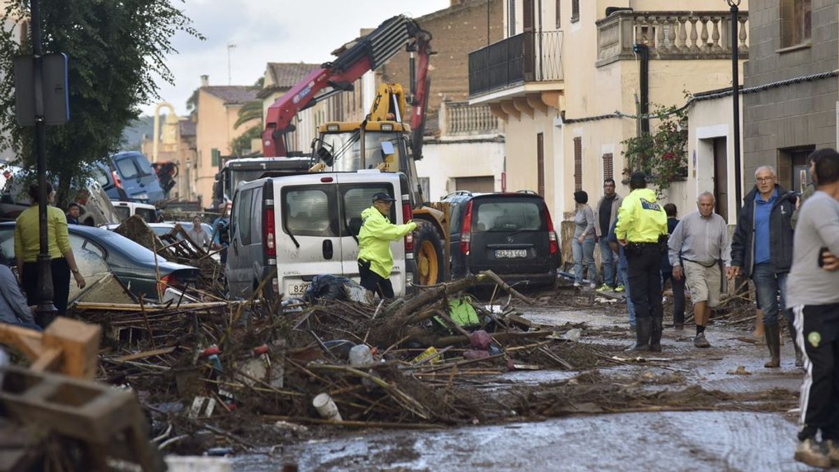 Dos puentes afectados y 11 carreteras cortadas por las inundaciones en el Llevant de Mallorca