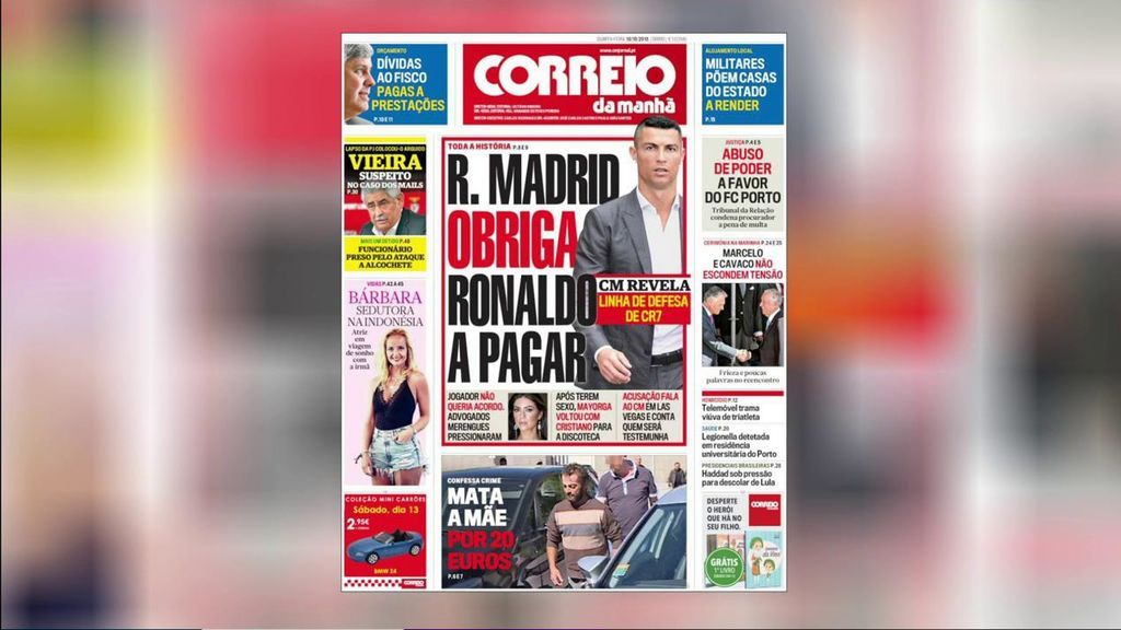 El Madrid emprende acciones contra el Correio da Manha por las acusaciones en el caso Cristiano Ronaldo
