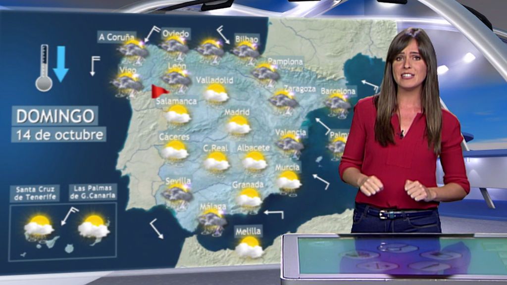 Fin de semana desapacible con bajada de las temperaturas y cielos cubiertos