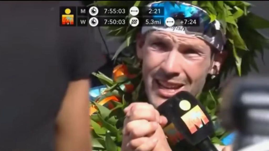 La viral pedida de mano del alemán Lange tras ganar en Hawaii el Mundial de Ironman
