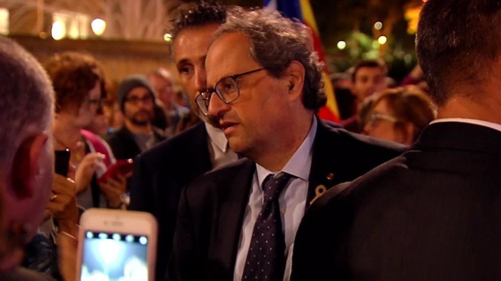 Torra repite su mensaje a los independentistas: "Apretad, apretad"