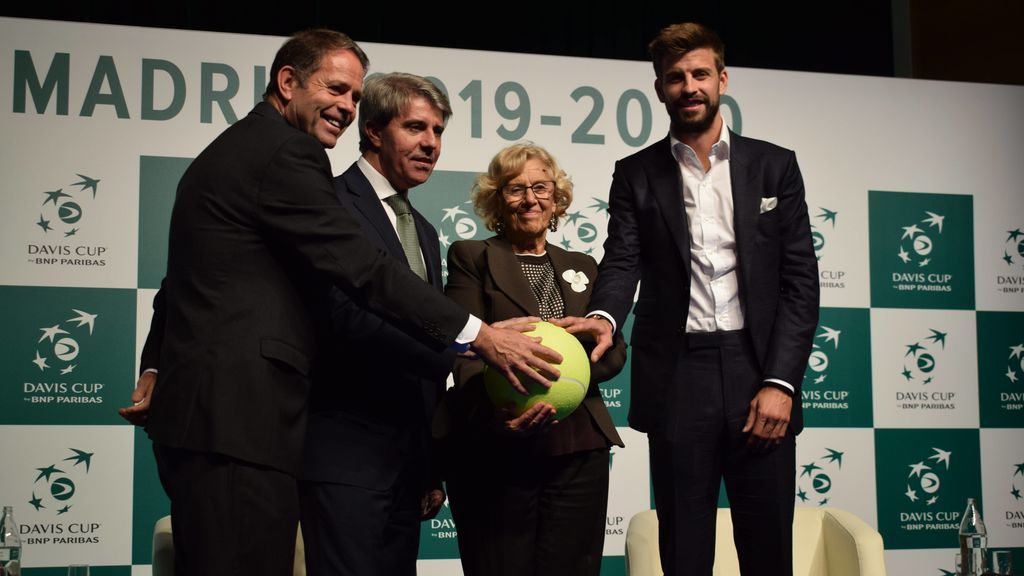 Gerard Piqué, querido en Madrid en la presentación de la nueva Copa del Mundo ATP