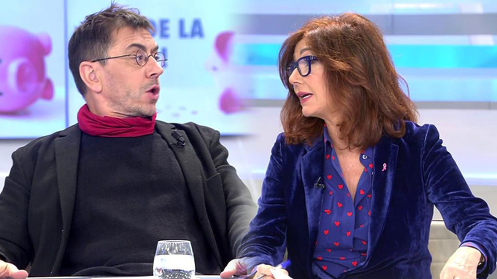 La discusión entre Monedero y Ana Rosa por los bancos: "Trabajáis a favor de los privilegiados"