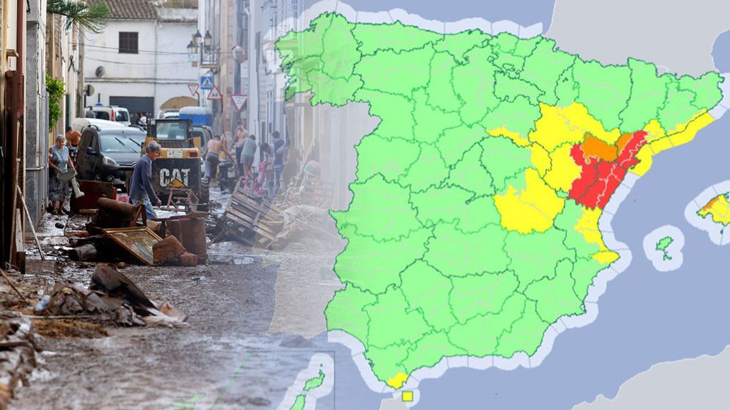 Avisos rojos en Teruel, Tarragona y Castellón: hasta 300 l/m² en pocas horas