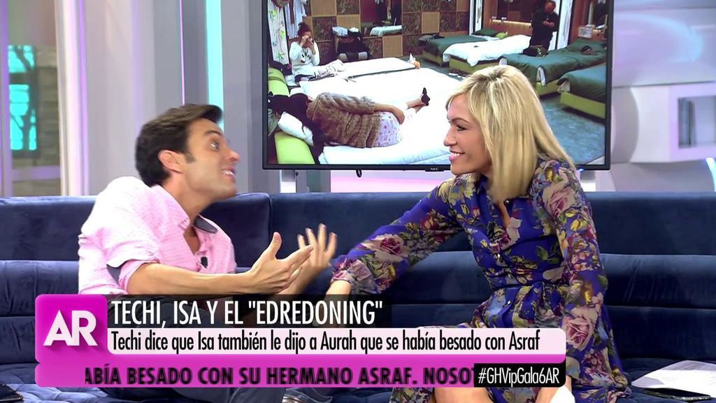 Antonio Rossi y Luján Argüelles imitan las extrañas posturas de Chabelita y Omar en la gala de 'Gran Hermano VIP'