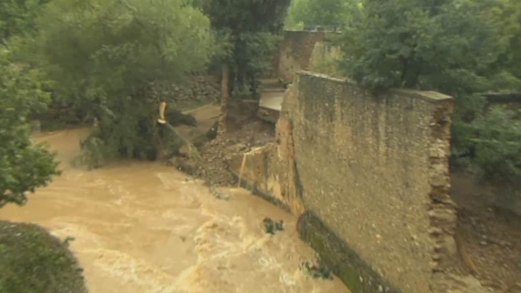 Se derrumba el muro de los Baños Árabes de Ronda