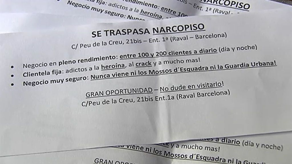 Vecinos del Raval denuncian la pasividad policial anunciando un narcopiso: “Gran oportunidad. 200 clientes a diario”