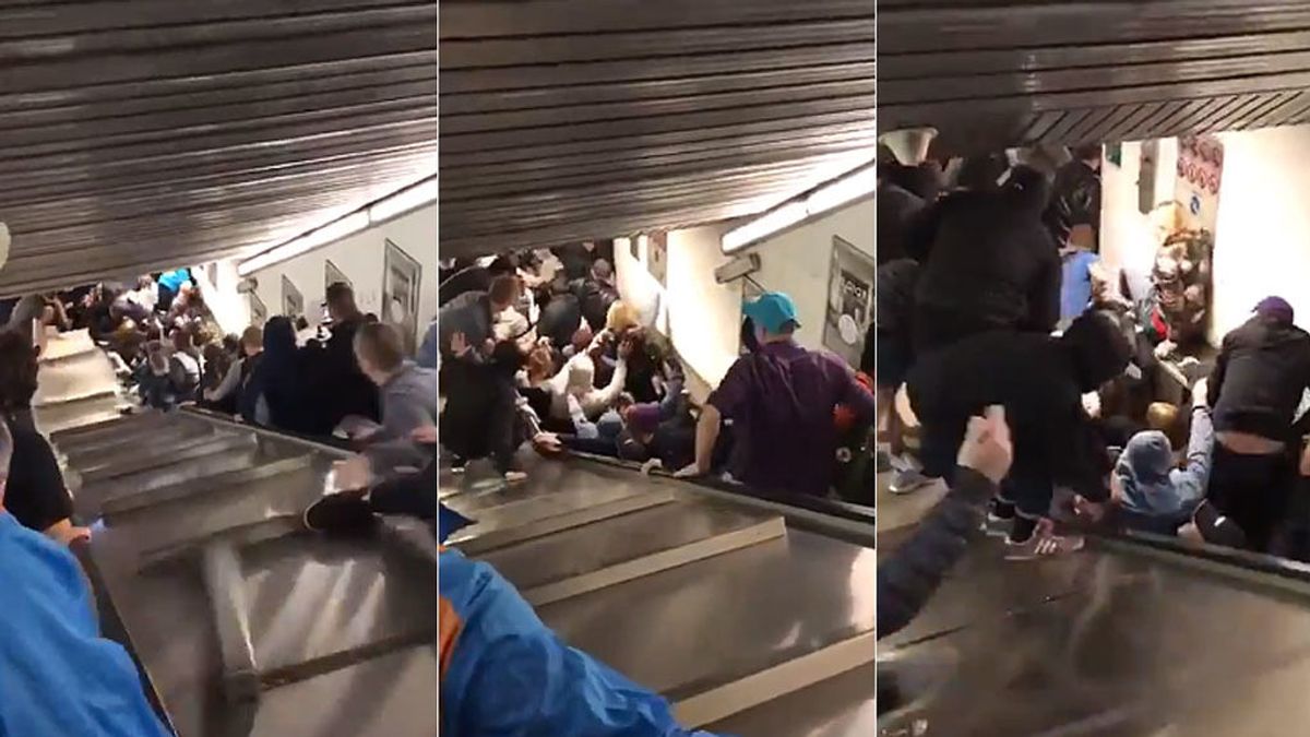 Varios aficionados del CSKA de Moscú, heridos tras romperse una escalera mecánica en el metro de Roma Varios aficionados del CSKA de Moscú, heridos tras romperse una escalera mecánica en el metro de Roma
