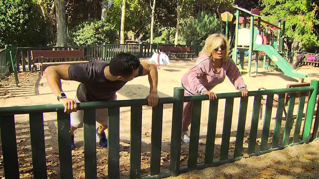 Carmen Borrego está motivadísima con su desafío: de la dieta al ejercicio en el parque