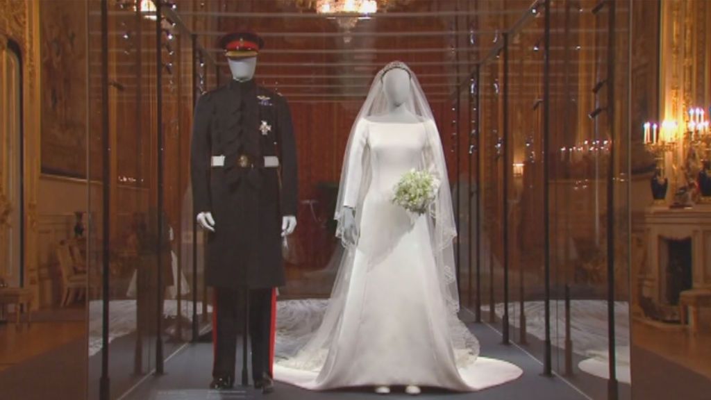 El vestido de boda de Meghan Markle se expone al público en el Castillo de Windsor