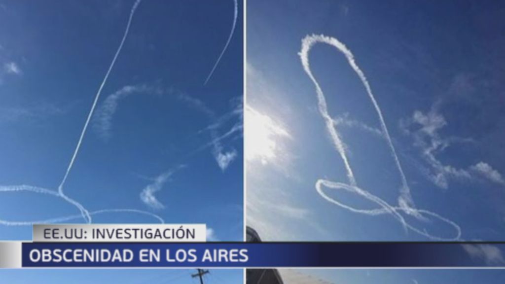 ¡Pene en los aires! El obsceno dibujo que ha hecho un piloto de la Marina de EEUU