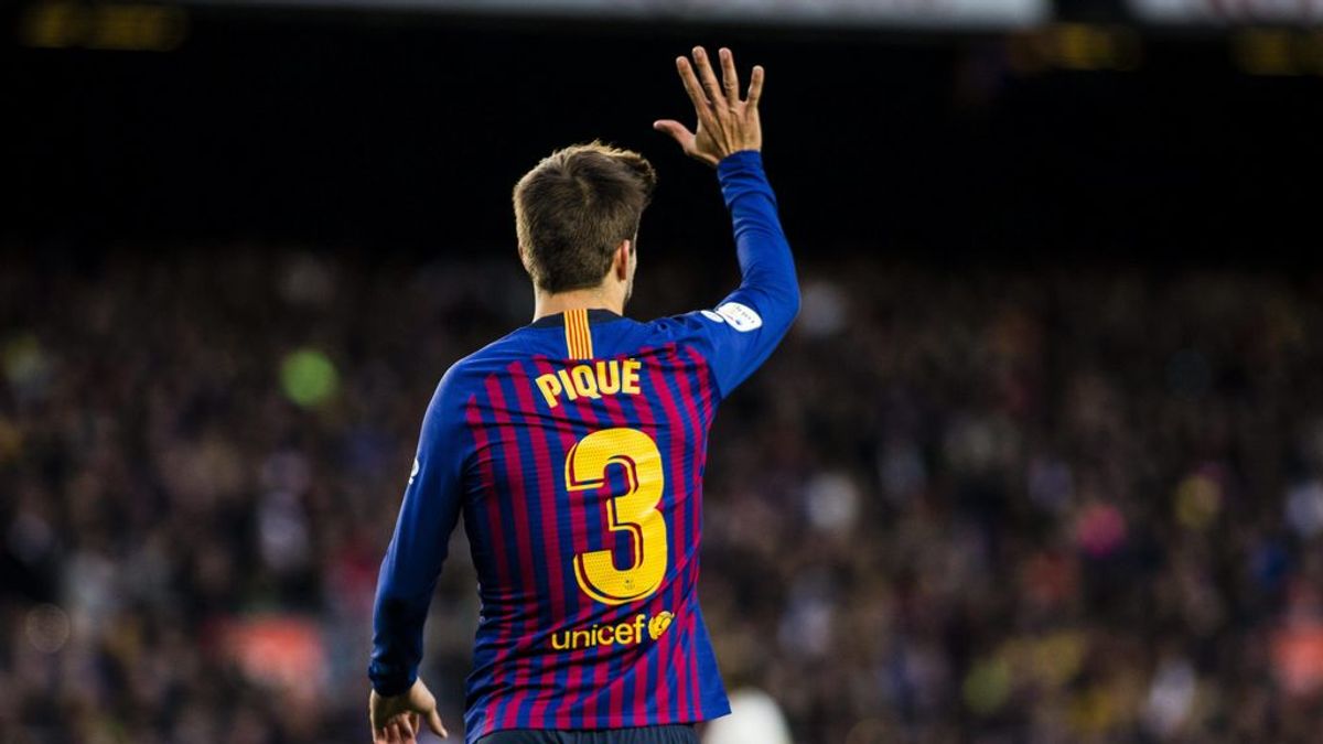 Piqué repite su famosa celebración de la ‘manita’ en el Clásico