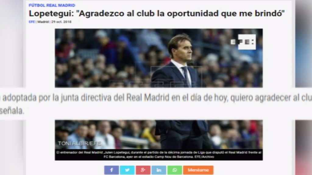 Lopetegui contesta con su propio comunicado al comunicado del Real Madrid