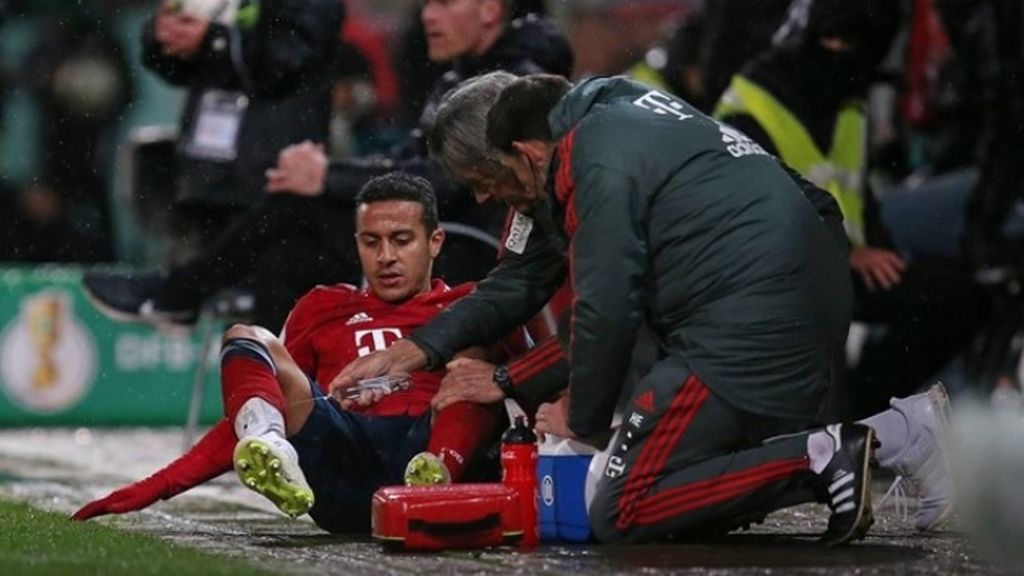 Thiago estará de baja entre cinco y seis semanas por una rotura de ligamento en el tobillo