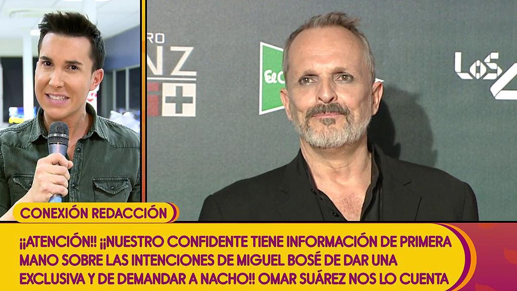 Omár Suárez: "Un confidente nos dice que Miguel Bosé no tiene intención de demandar a Nacho salvo extrema necesidad"