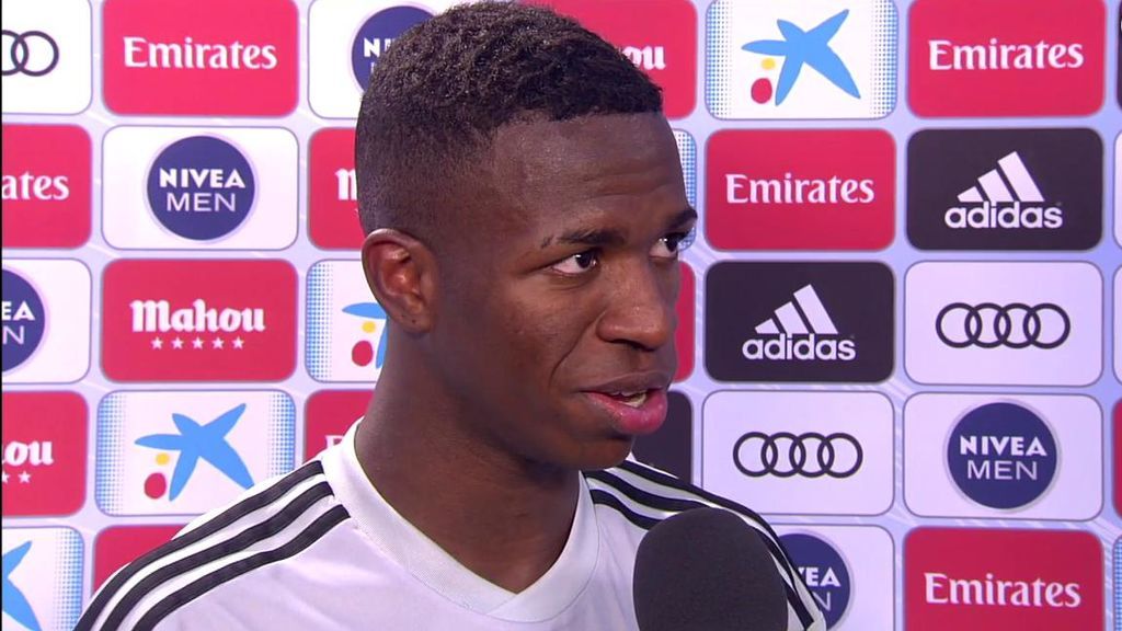 La felicidad de Vinícius tras ser clave en la victoria del Real Madrid ante el Valladolid
