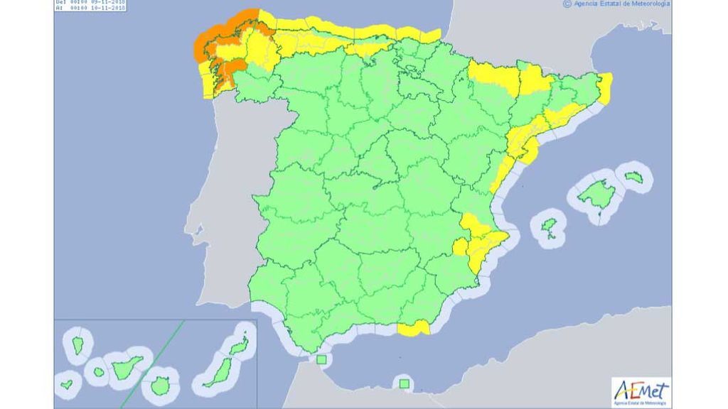 avisos viernes España