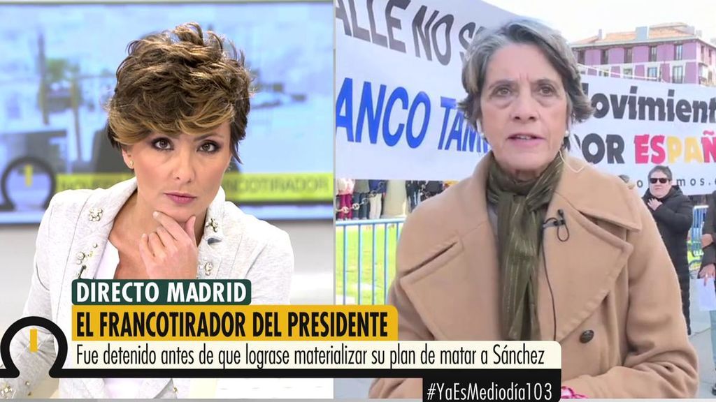 Pilar Gutiérrez, del francotirador: "Este hombre está en contra de Sánchez como miles de españoles"