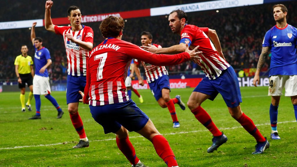 Godín rescata al Atlético con un gol en el descuento ante el Athletic (3-2)