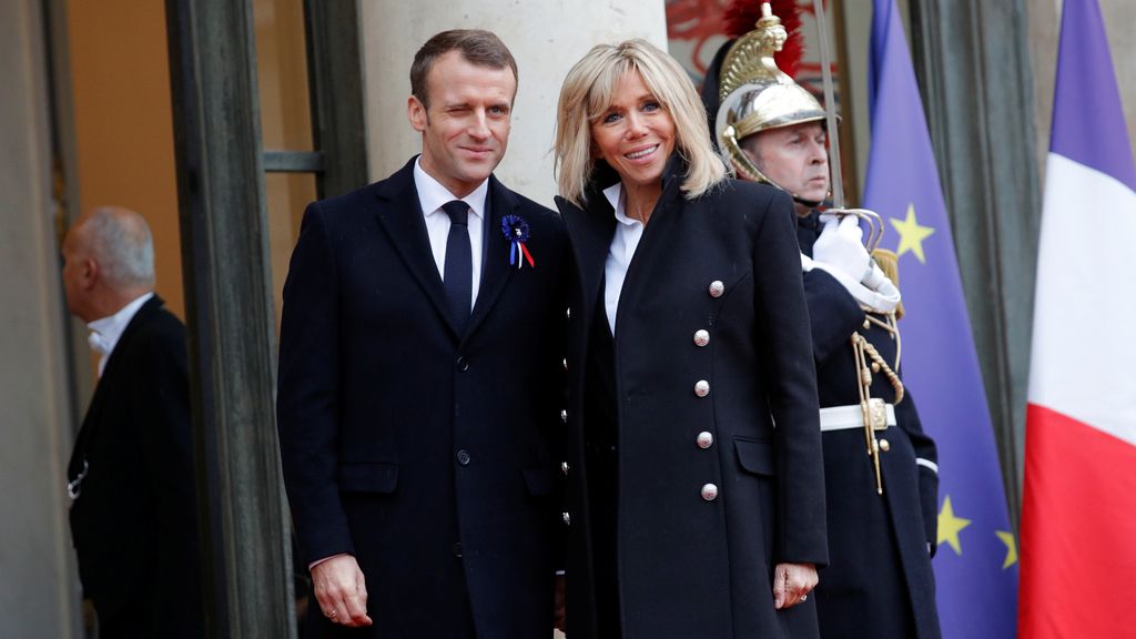 Emmanuel Macron y su esposa Brigitte